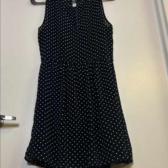 Zara Navy Blue & White Polka Dot Sleeveless Dress | Size Small - Picture 8 of 9